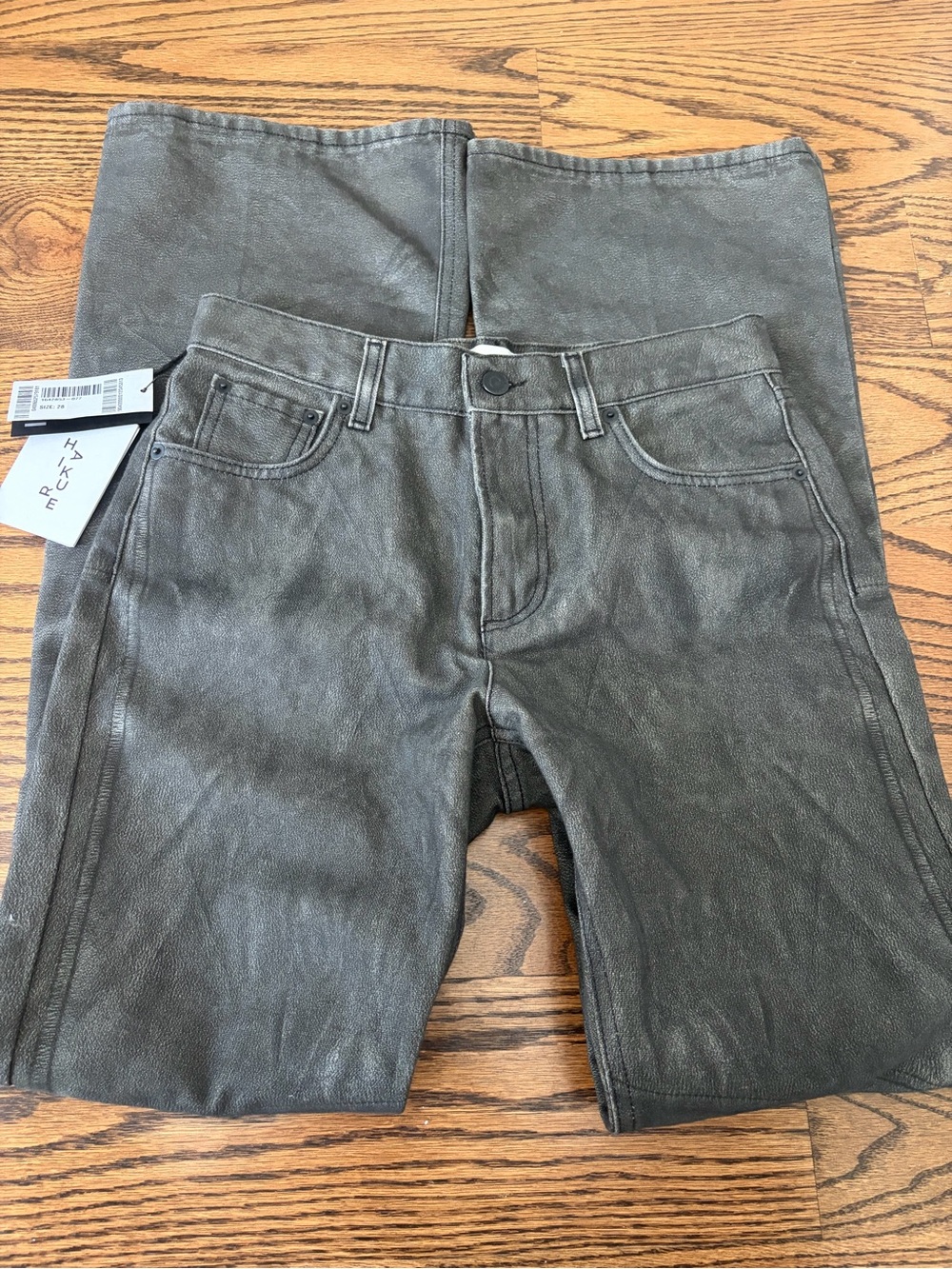Haikure “Flora Leather Print” jeans size 28